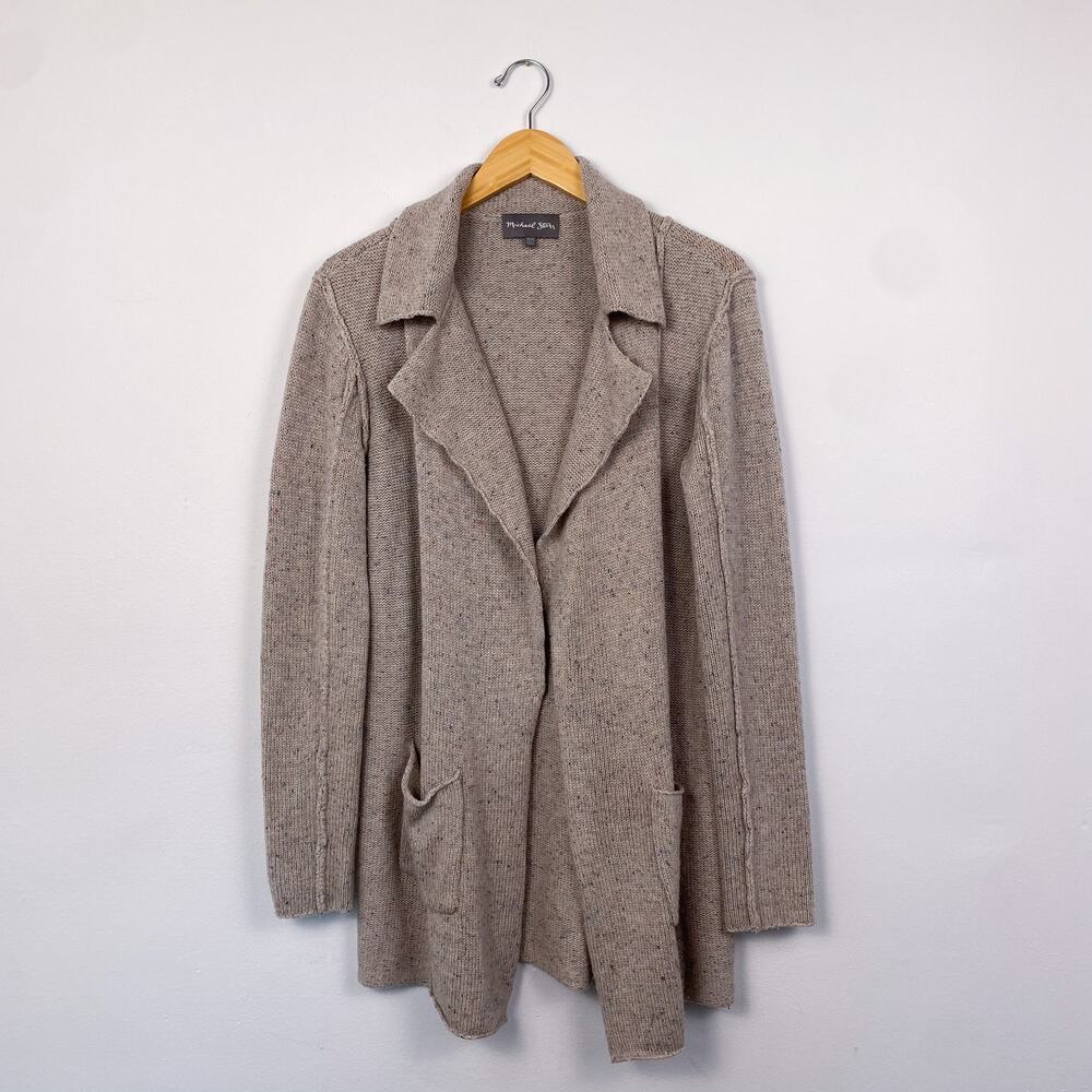 Michael Stars Wool Blend Marled Knit Blazer Cardigan XS/S